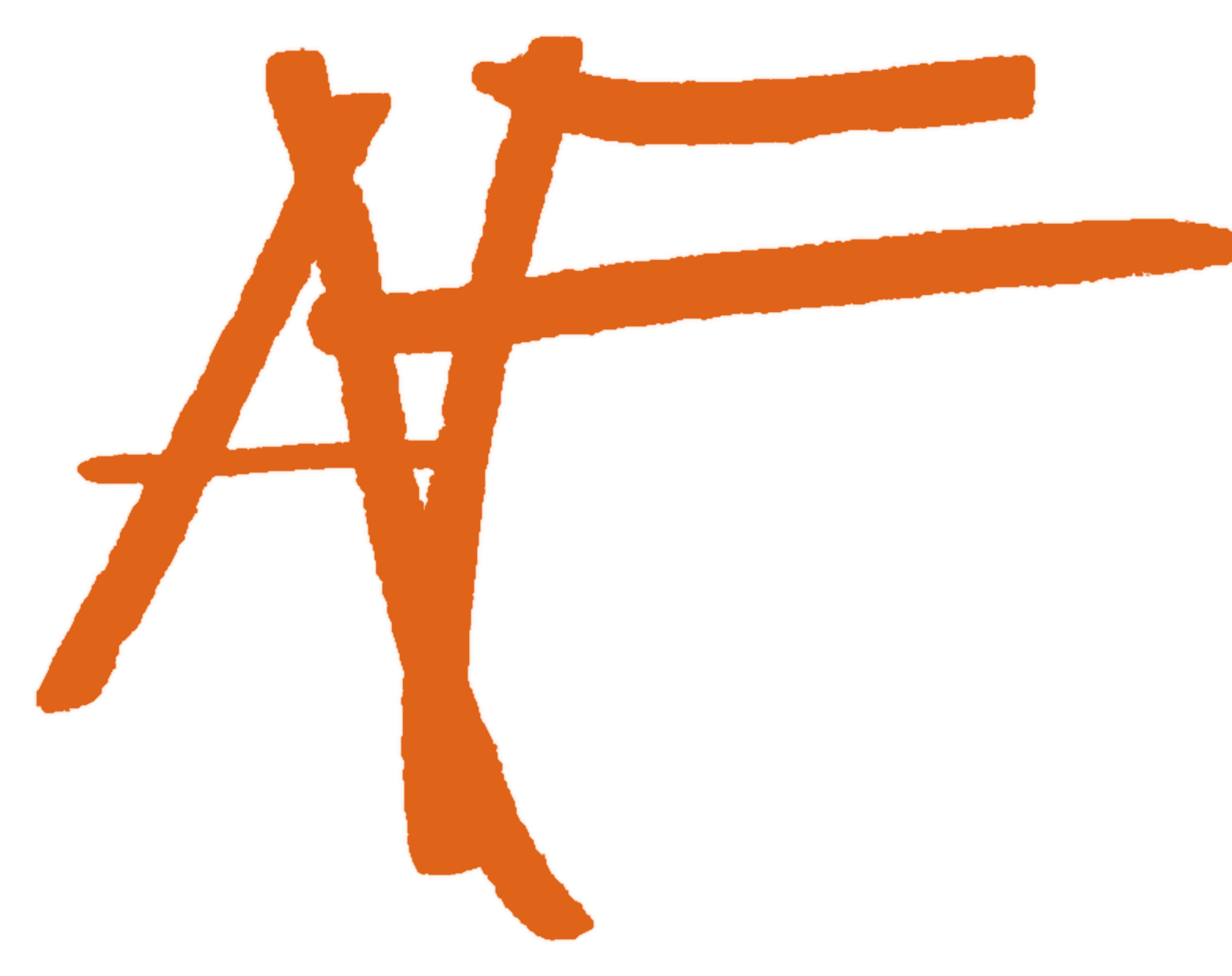 Hand-drawn AF monogram